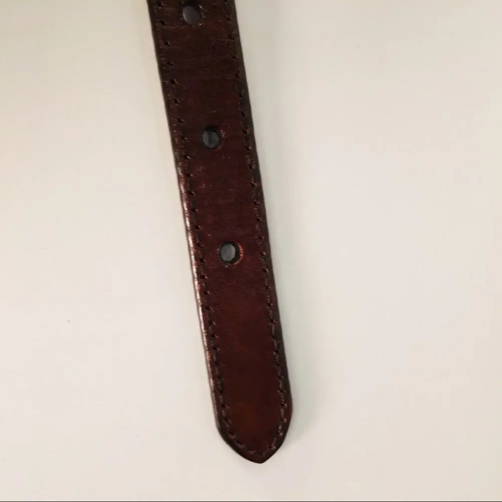 Braided Leather Skinny Belt Large 3/4” Wide